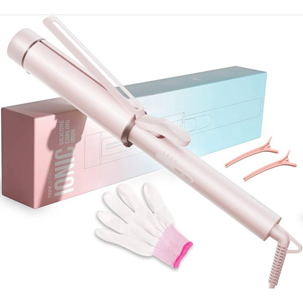 NOVUS 1.5 Inch Extra Large Curling Wand for Long Hair Ceramic Tourmaline Barrel